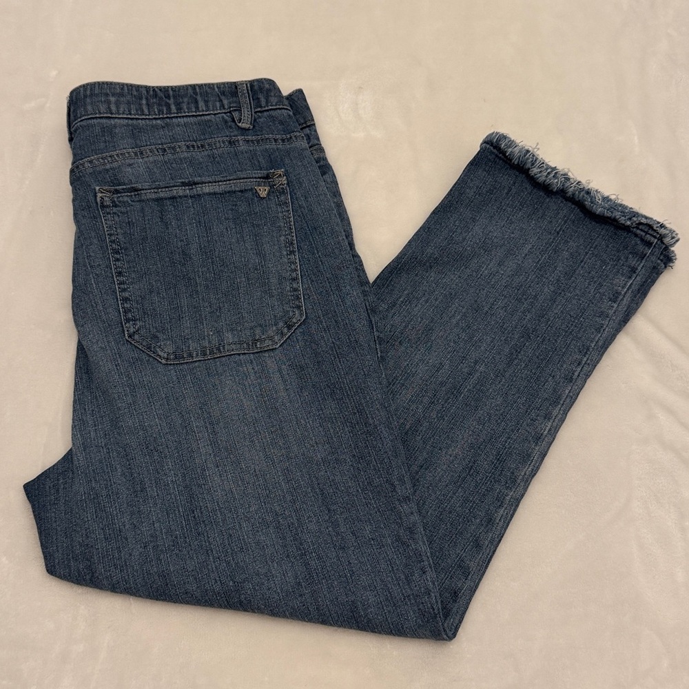 Wit & Wisdom 'Ab'Solution Frayed High Waist Jeans | Size 16 | EUC